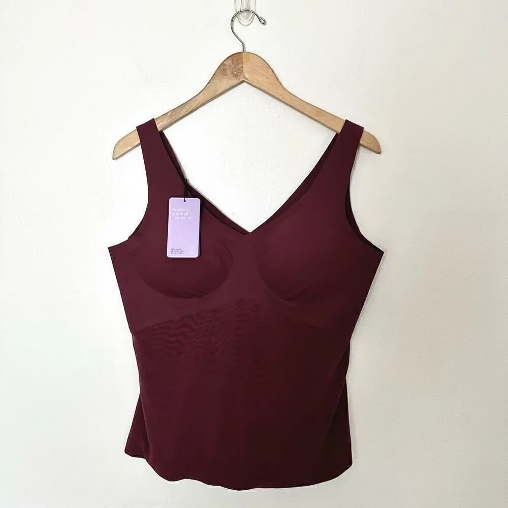 Honeylove Women’s LiftWear Wide Strap Tank in Color Fig